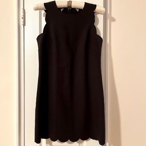 J Crew scalloped black dress size 4
